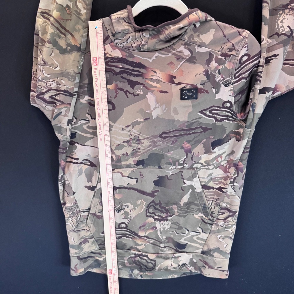 Under Armour Storm Hoodie Mens Medium Barren Camo Hunting Pullover Fleece - Picture 8 of 9